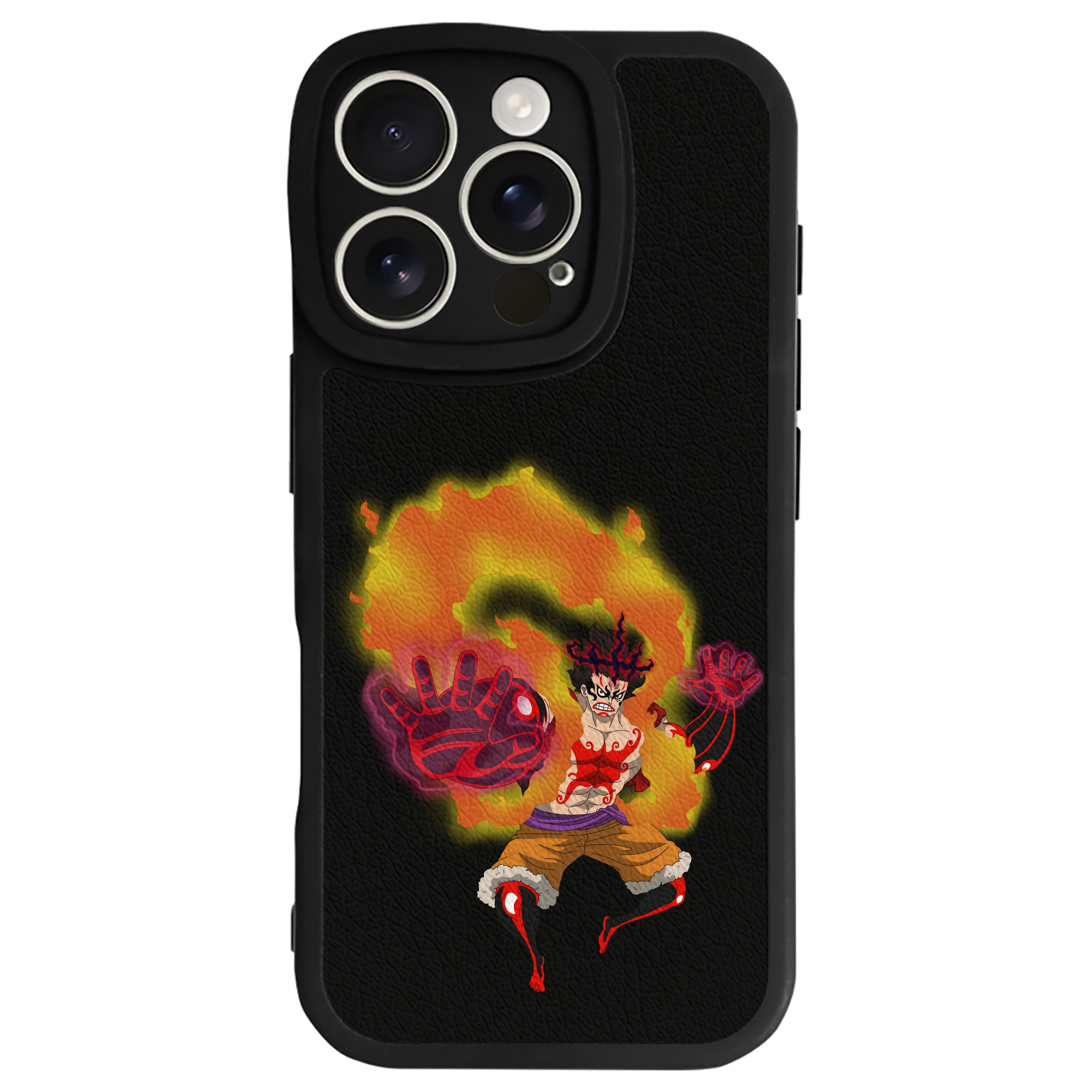 （画像用） ワンピース モンキー・D・ルフィ ONE PIECE Monkey D. Luffy 【iPhone 16シリーズ対応】シリコンスマホケース（レザー調） 材質：シリコン